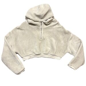 Urban Outfitters BDG Faux Fur Jacket Women M Cropped Hoodie Cozy Cabin Teddy Y2K